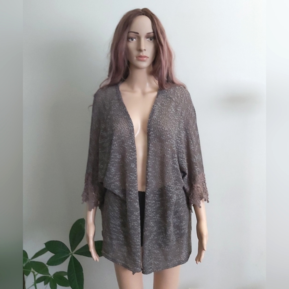 California Moonrise loose knit sheer oversized cardigan kimono robe style